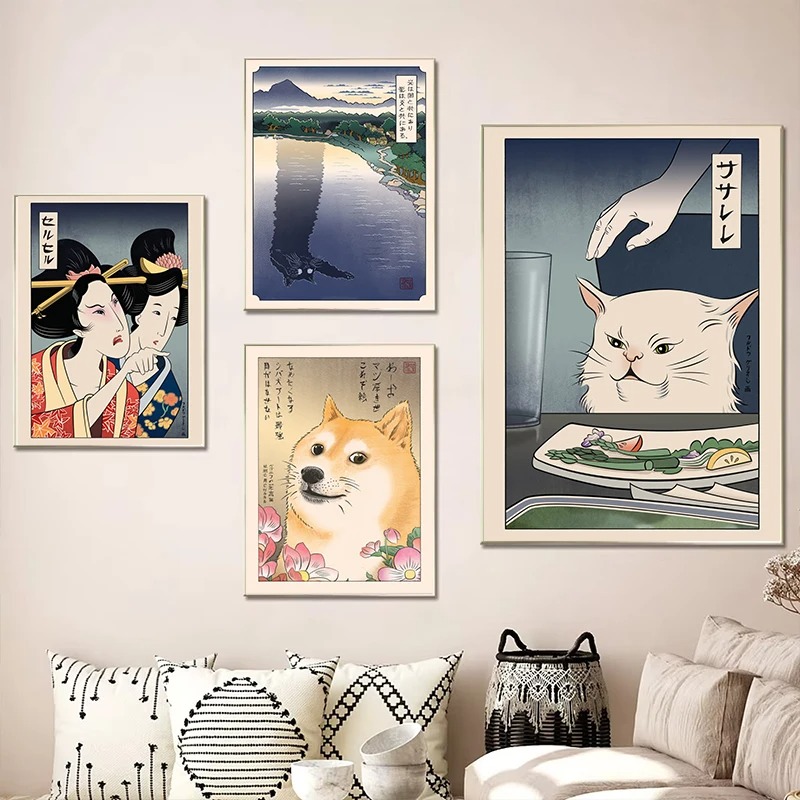 Japanese Ukiyoe Style Poster P - Japanese Lifestyle At Home review and price