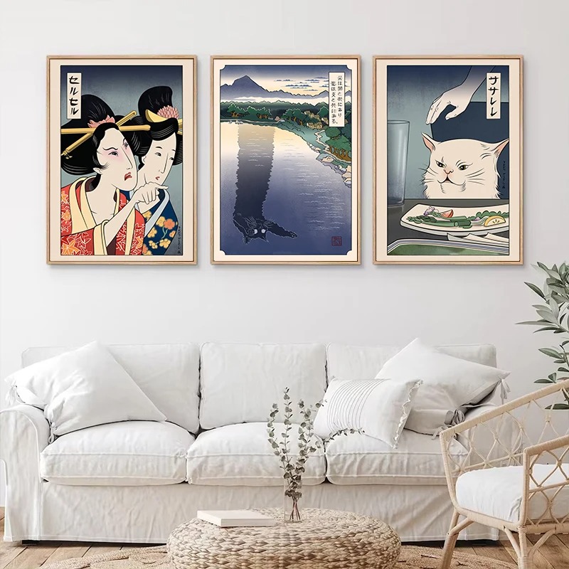 Japanese Ukiyoe Style Poster P - Japanese Lifestyle At Home review and price