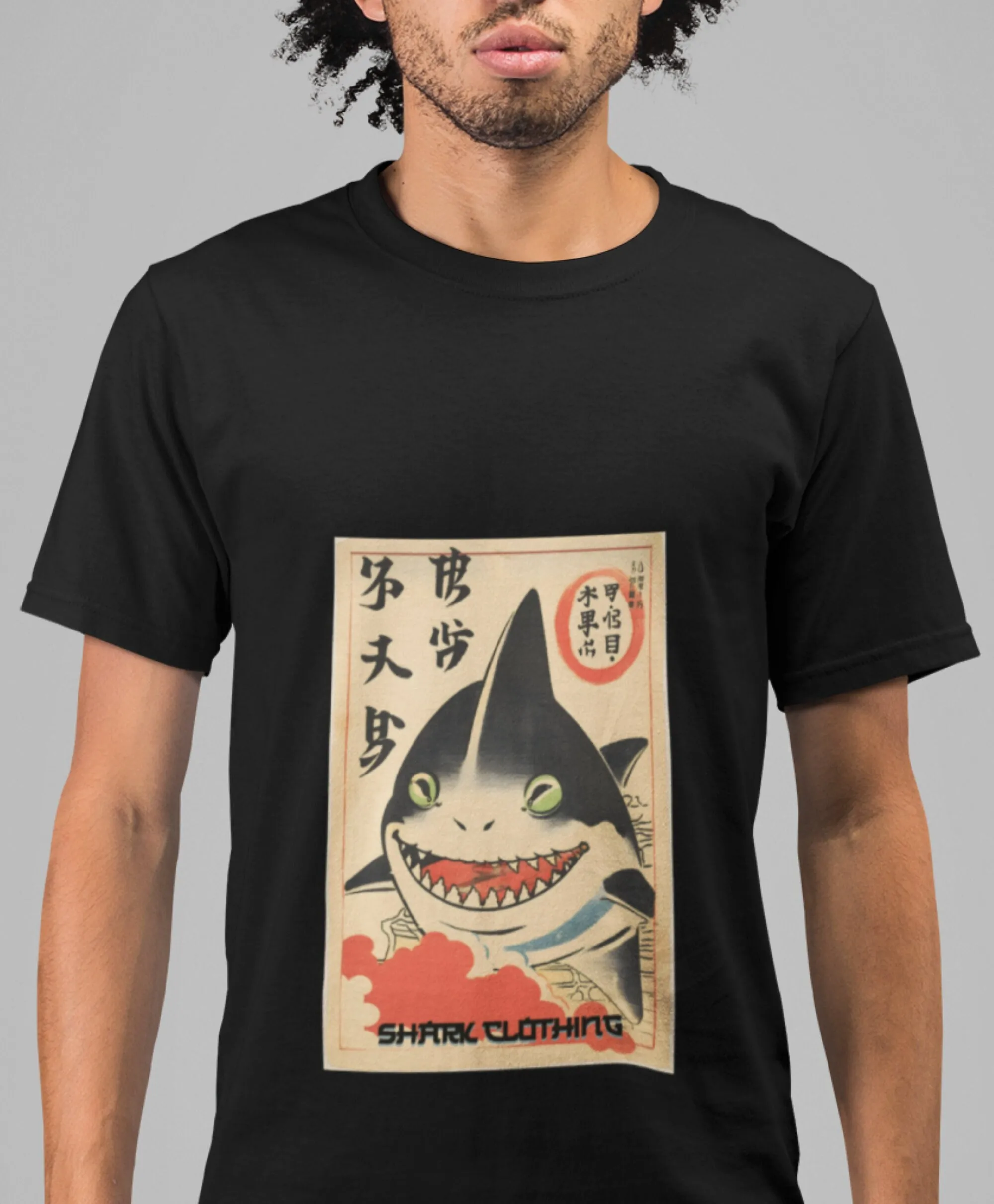 Japanese shark T Shirt Heavy C - Japanese Man Lifestyle review and price