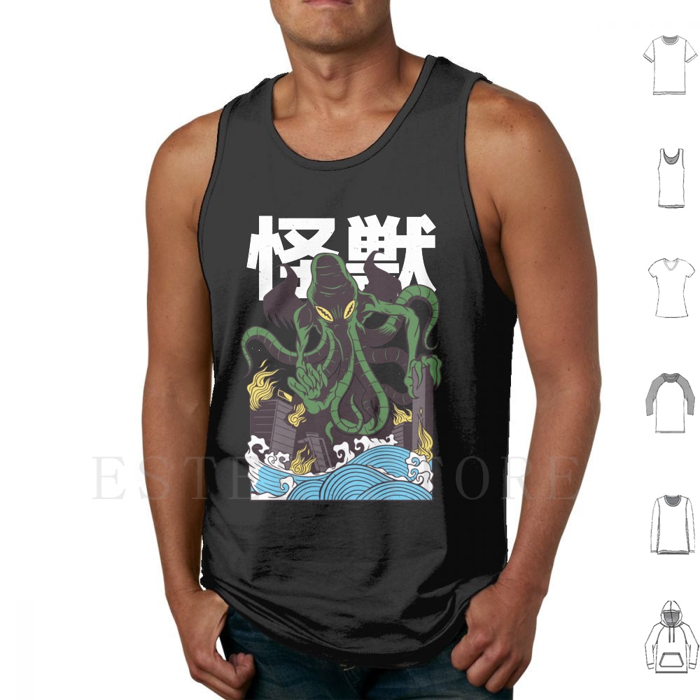 Japanese Cthulhu Tank Tops Ves - Japanese Man Lifestyle review and price